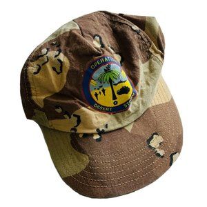 Operation Desert Storm 1990 Made in USA Camo SnapBack Hat Cap